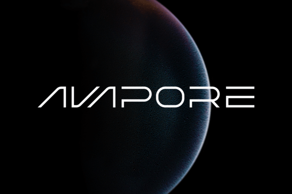 Avapore: A Futuristic Display Font for Bold Digital Branding