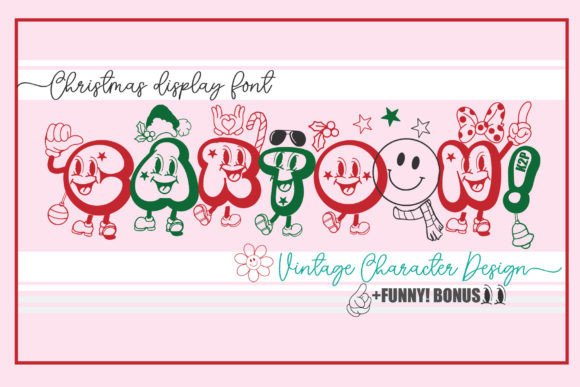 Christmas Cartoon: A Festive Display Font for Digital Design