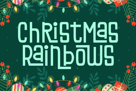 Christmas Rainbows: A Festive Display Font for Editorial Design