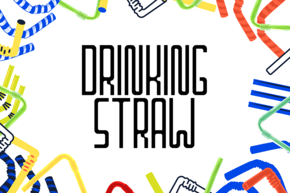 Drinking Straw Font: A Playful Display Typeface for Digital Brands