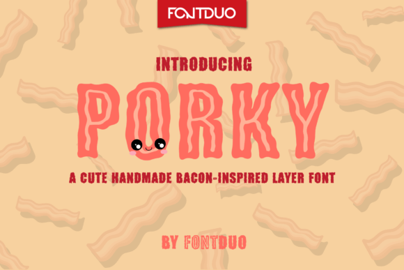 Porky: A Handmade Bacon-Inspired Display Font for Crafters
