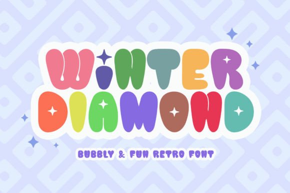 Winter Diamond: A Playful Retro Font That Lifts Your Brand